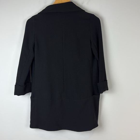 Wilfred Le Chevalier Black Blazer Relaxed Open-Front Design Size 00 - Picture 3 of 6